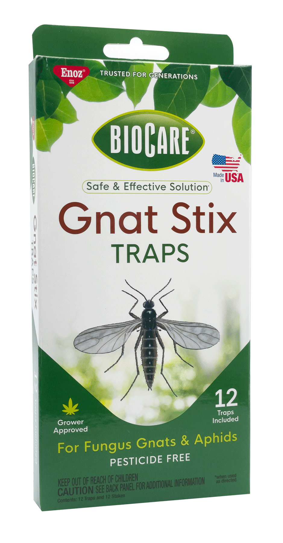 Enoz BioCare Gnat Stix Traps - 12 Pack