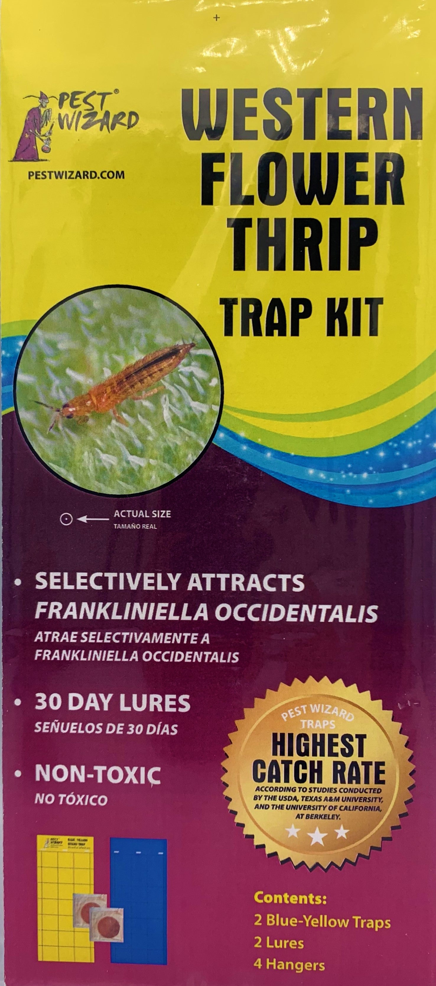 Pest Wizard Western Flower Thrip Trap Kit - 2 Pack